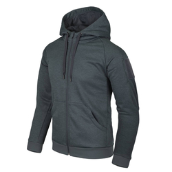 Mikina URBAN TACTICAL HOODIE ČERNO/ŠEDÁ MELANŽ velikost XL