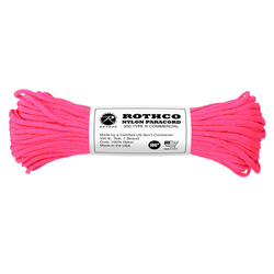 Šňůra PARACORD nylon 550LB 30m 4mm REFLEXNÍ RŮŽOVÁ