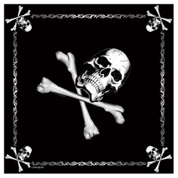 Šátek 55 x 55 cm JOLLY ROGER ČERNÝ