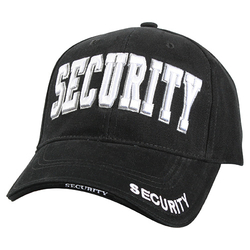 Čepice DELUXE SECURITY "bílý nápis" baseball ČERNÁ