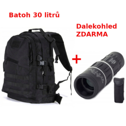 Batoh army černý 45l + Dalekohled zdarma