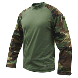 Košile taktická COMBAT Cordura rip-stop WOODLAND velikost XL-L