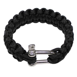 Náramek PARACORD kov.přezka ČERNÝ velikost L