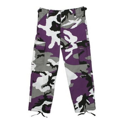 Kalhoty dětské BDU VIOLET CAMO velikost XS