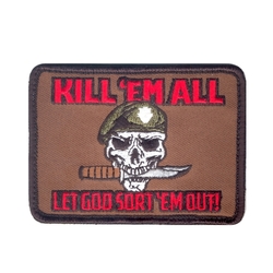 Nášivka KILL ´EM ALL LET GOT SORT ´EM OUT velcro