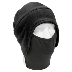 Čepice FLEECE s polyester maskou ČERNÁ