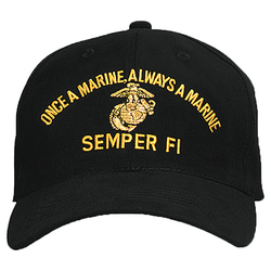 Čepice MARINE SEMPER FI baseball ČERNÁ