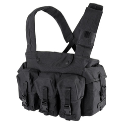 Vesta taktická CHEST RIG 7 kapes ČERNÁ