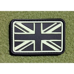 Nášivka velká BRITÁNIE velcro plast GLOW IN THE DARK