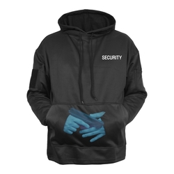 Mikina SECURITY s kapucí ČERNÁ velikost 3XL