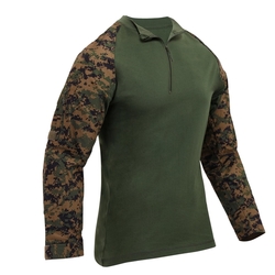 Košile taktická se zipem AIRSOFT COMBAT DIGITAL WOODLAND velikost 3XL