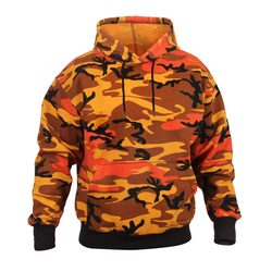 Mikina s kapucí ORANGE CAMO velikost 3XL