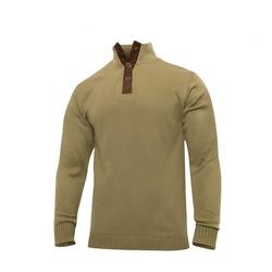 Svetr 3 knoflíky KHAKI velikost XL