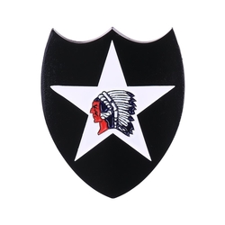 Znak kovový 2nd Infantry Division se samolepou