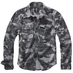 Košile styl VINTAGE dlouhý rukáv GREY CAMO velikost XL