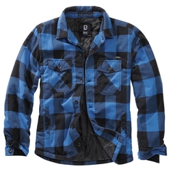 Košile LUMBERJACKET dlouhý rukáv flanel ČERNO/MODRÁ velikost 4XL