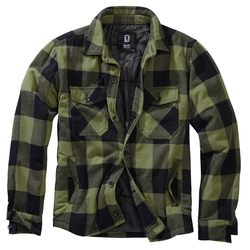 Košile LUMBERJACKET dlouhý rukáv flanel ČERNO/ZELENÁ velikost M