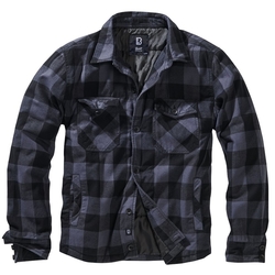 Košile LUMBERJACKET dlouhý rukáv flanel ČERNO/ŠEDÁ velikost S