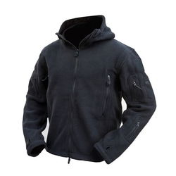 Mikina FLEECE RECON s kapucí ČERNÁ velikost XL